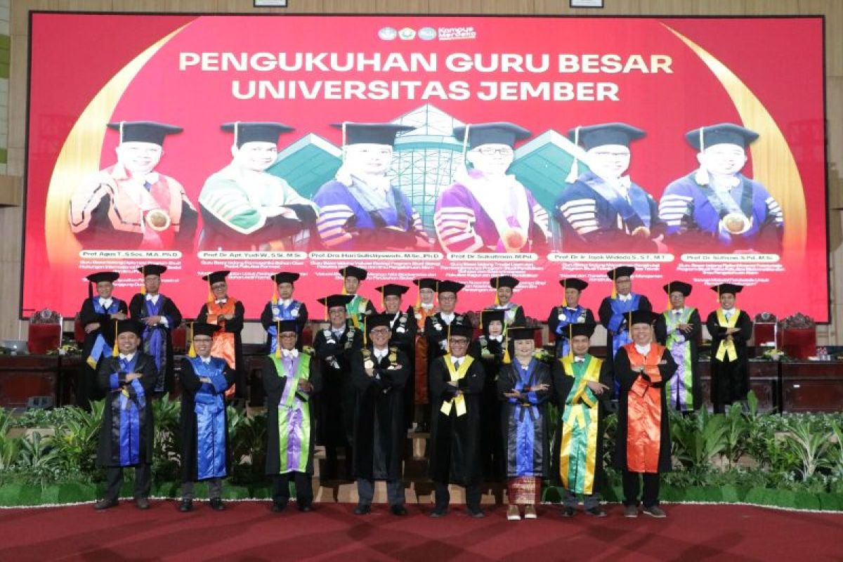 Unej tambah enam guru besar baru dari beragam ilmu bidang