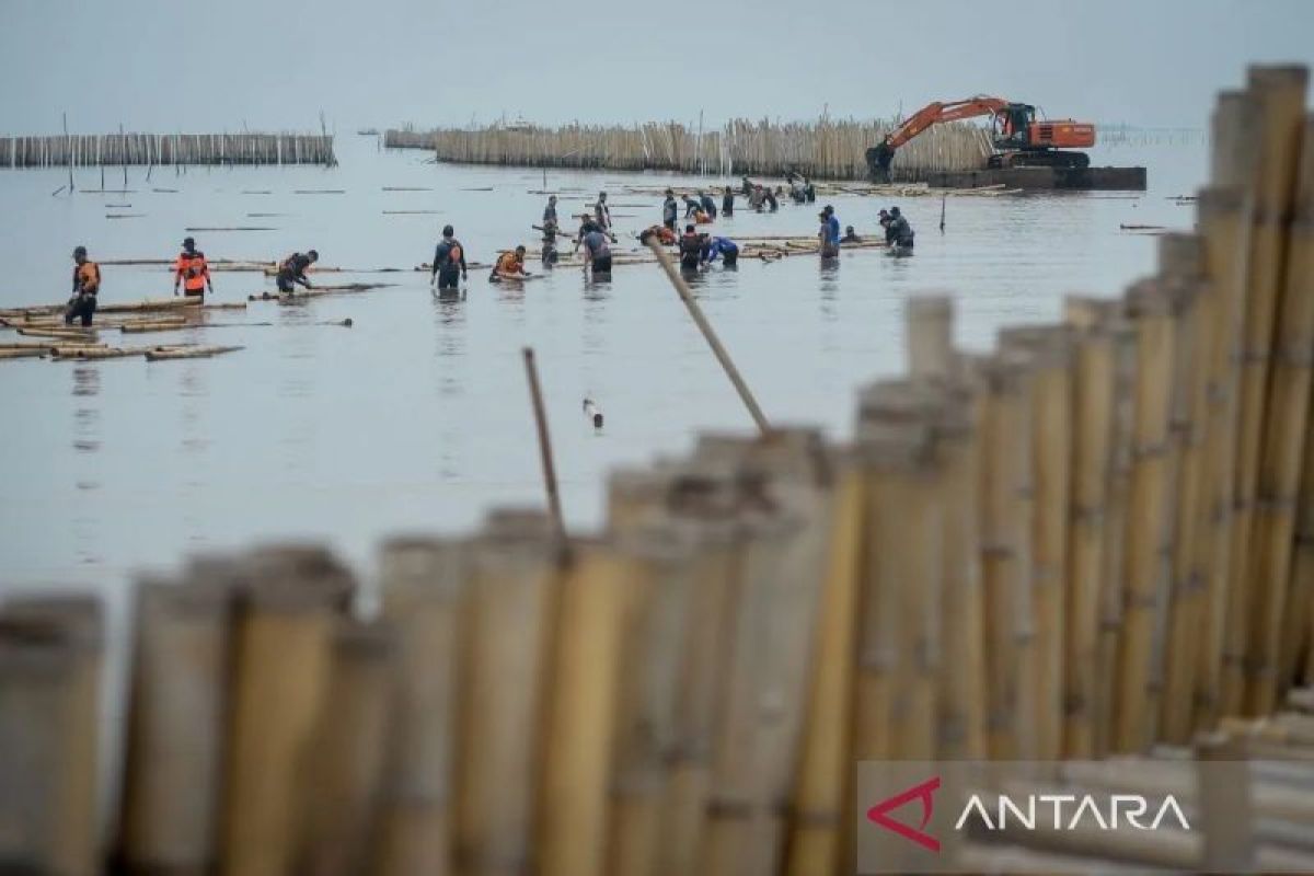 KKP dan Pemprov Banten kembali lanjutkan bongkar sisa pagar laut di perairan Tangerang