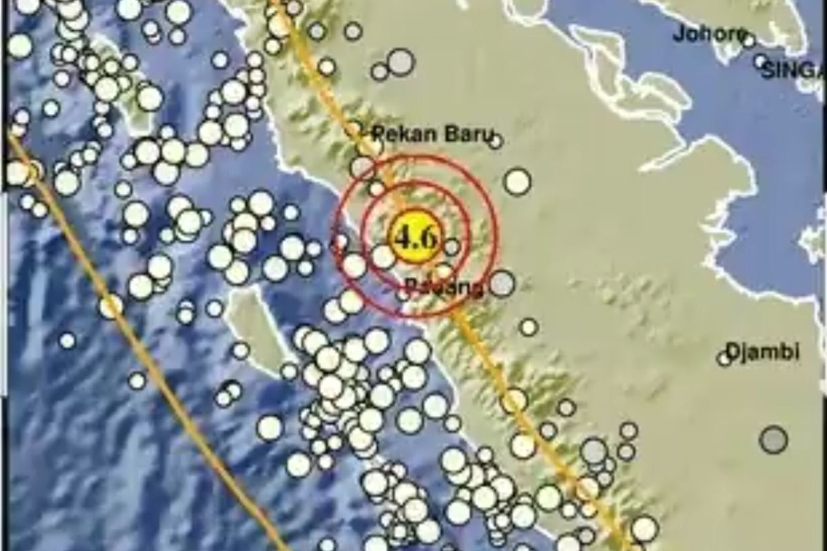 Gempa 4,6 Magnitudo guncang Padang Panjang pada Sabtu malam