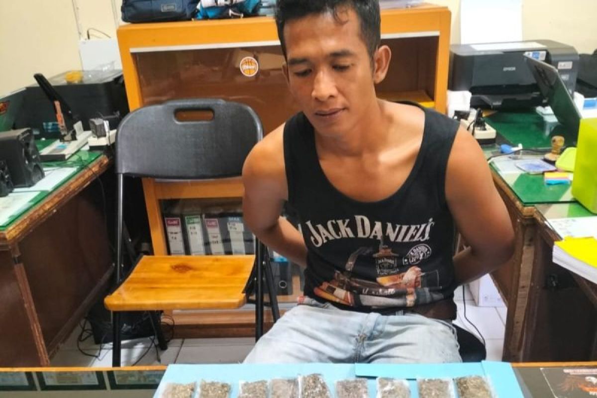 Polres Solok Selatan tangkap pengedar 34 paket ganja
