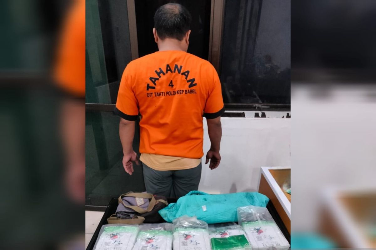 Ditresnarkoba Polda Babel amankan pria bawa sabu 5 kilogram di Pelabuhan Pangkalbalam