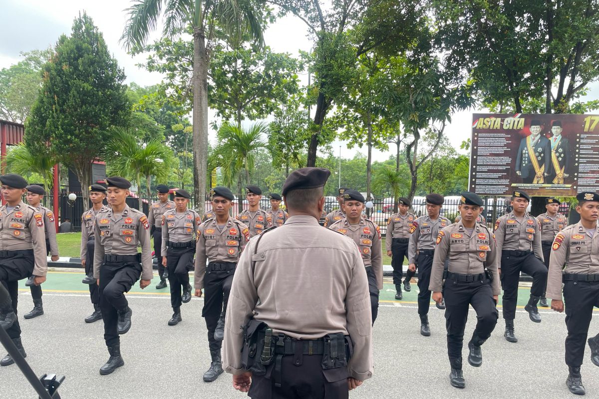 Polresta Barelang siapkan pengamanan May Day dengan latihan dalmas