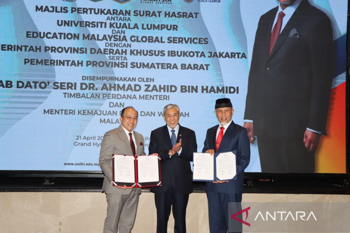 Pemprov Sumbar Teken Letter of Intent dengan UniKL dan EMGS