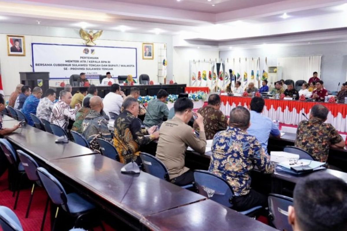 Menteri Nusron ungkap ada 1,1 juta hektare tanah di Sulteng yang bisa diberdayakan untuk kepentingan masyarakat