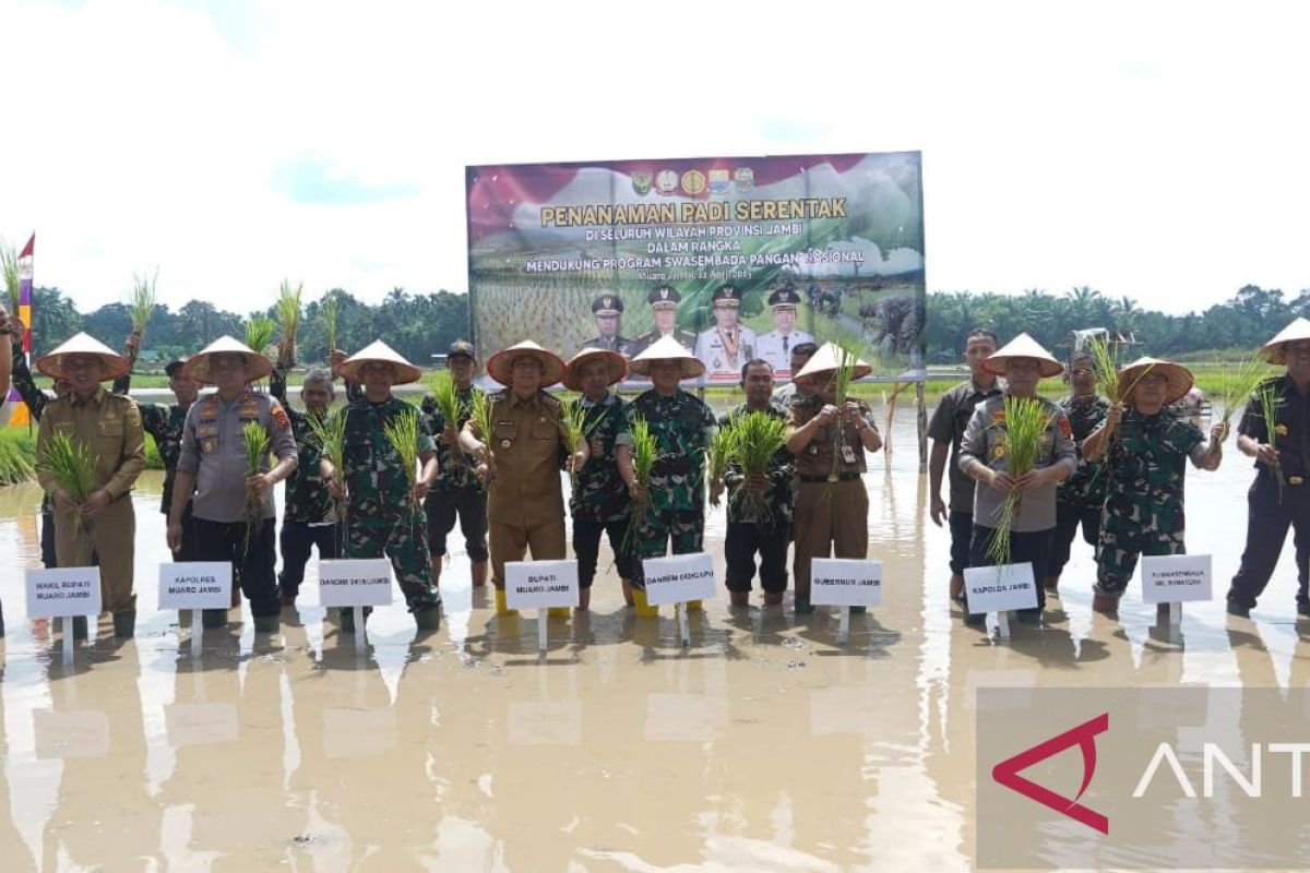 TNI siap berperan aktif dukung penanaman padi serentak di Jambi