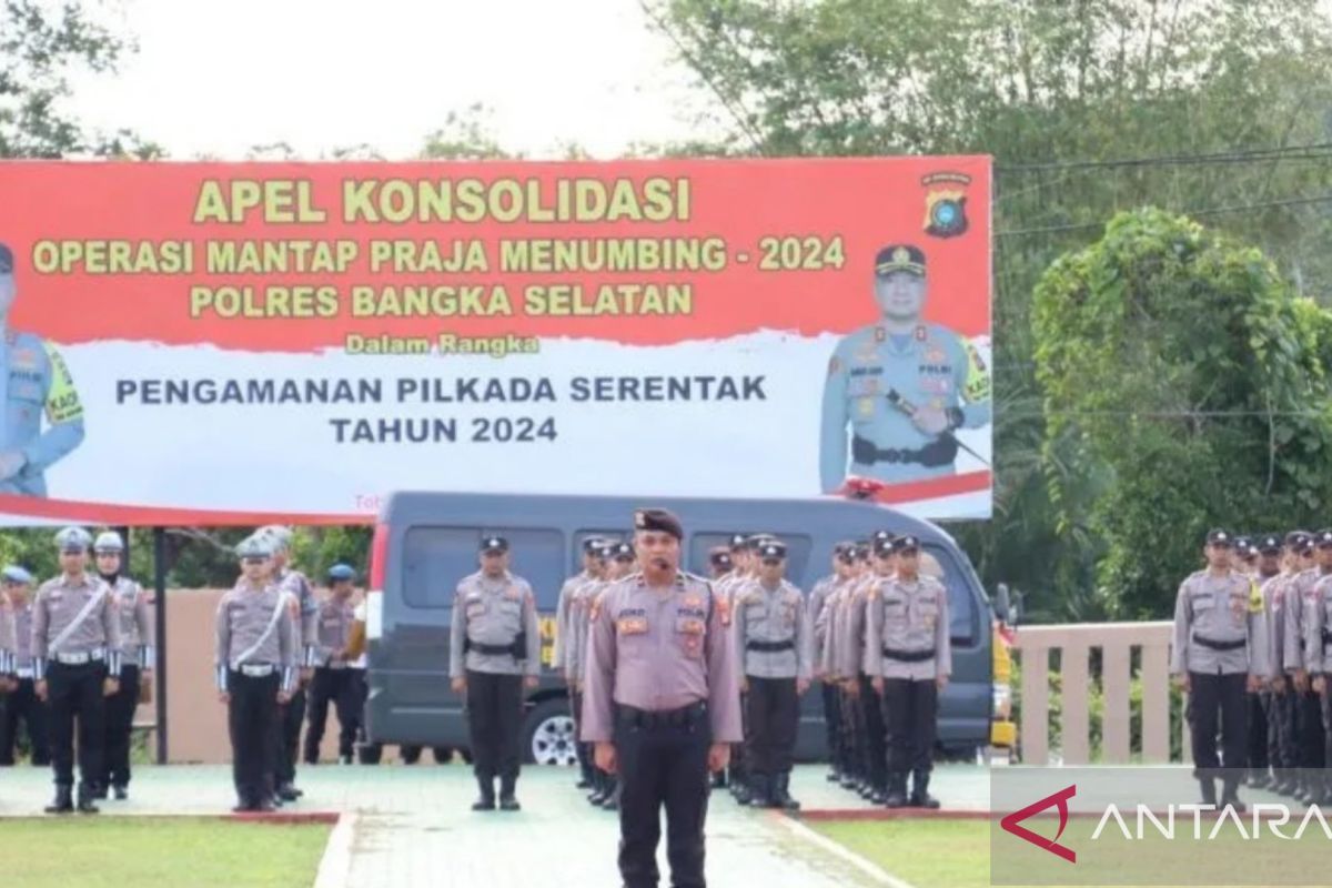 Polres Bangka Tengah gelar apel konsolidasi Operasi Mantap Praja