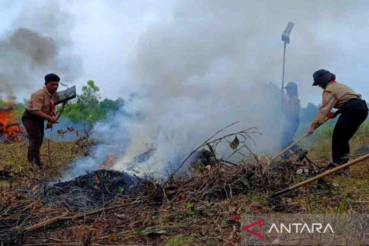 BPBD Kotim latih kesiapsiagaan pelajar SMPN 8 Sampit hadapi karhutla