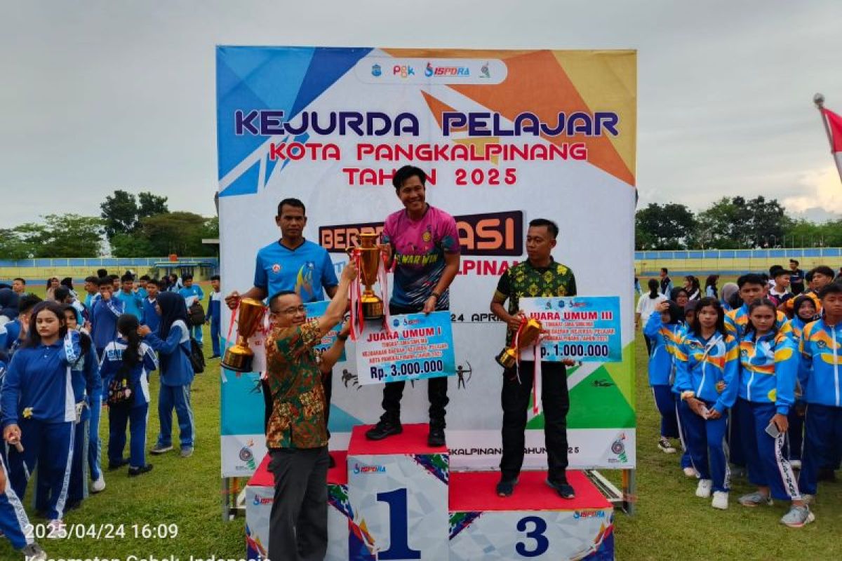 Kejurda tingkat pelajar Pangkalpinang tahun 2025 resmi ditutup