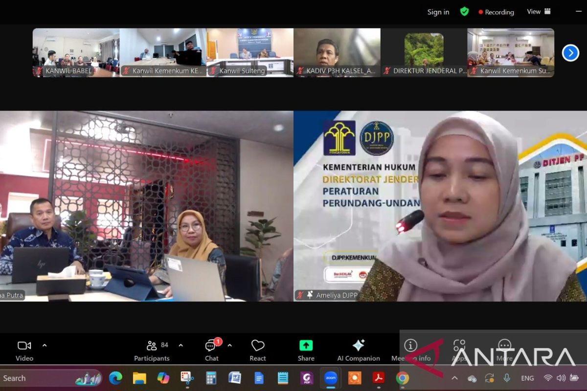 Jajaran Kemenkum Babel ikuti forum pendalaman materi perancang peraturan perundang-undangan