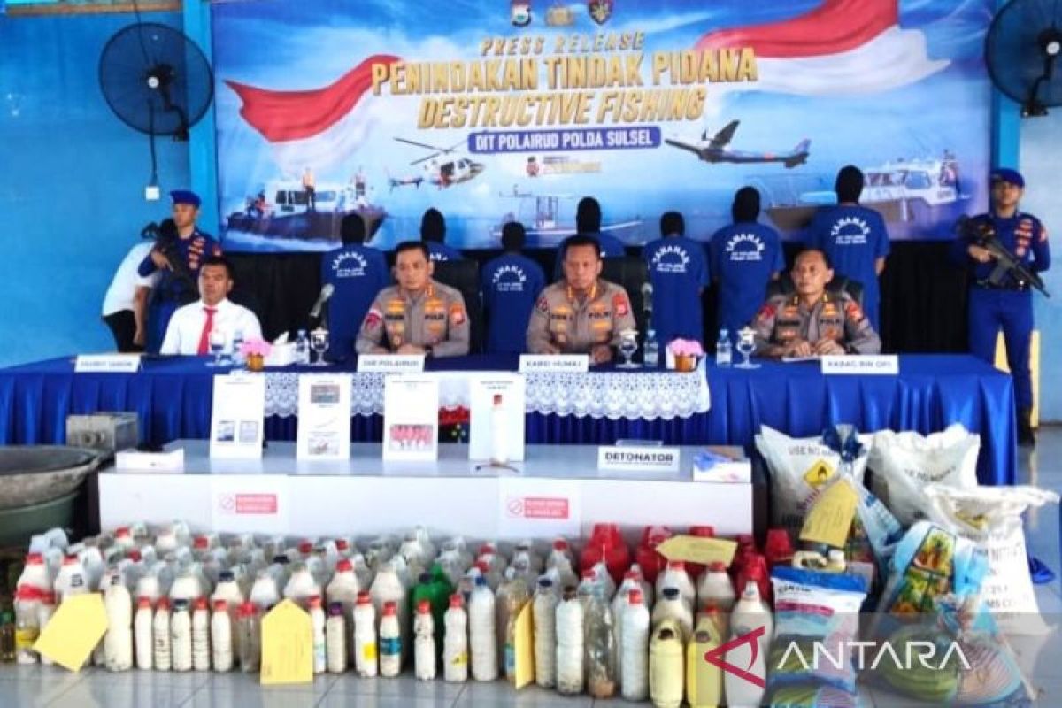 Ditpolairud Polda Sulsel bongkar jaringan produksi bahan peledak ikan