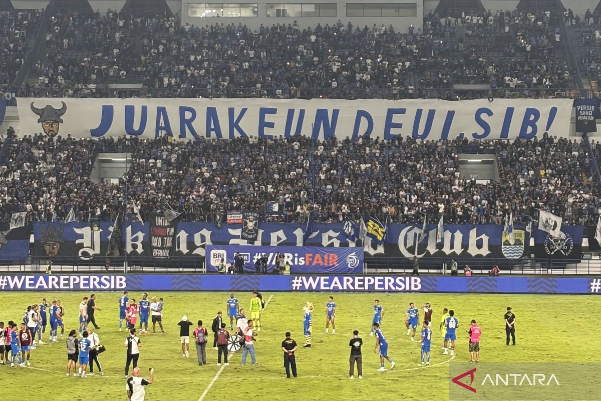 Kunci gelar Liga 1, Persib butuh satu kemenangan dan satu imbang