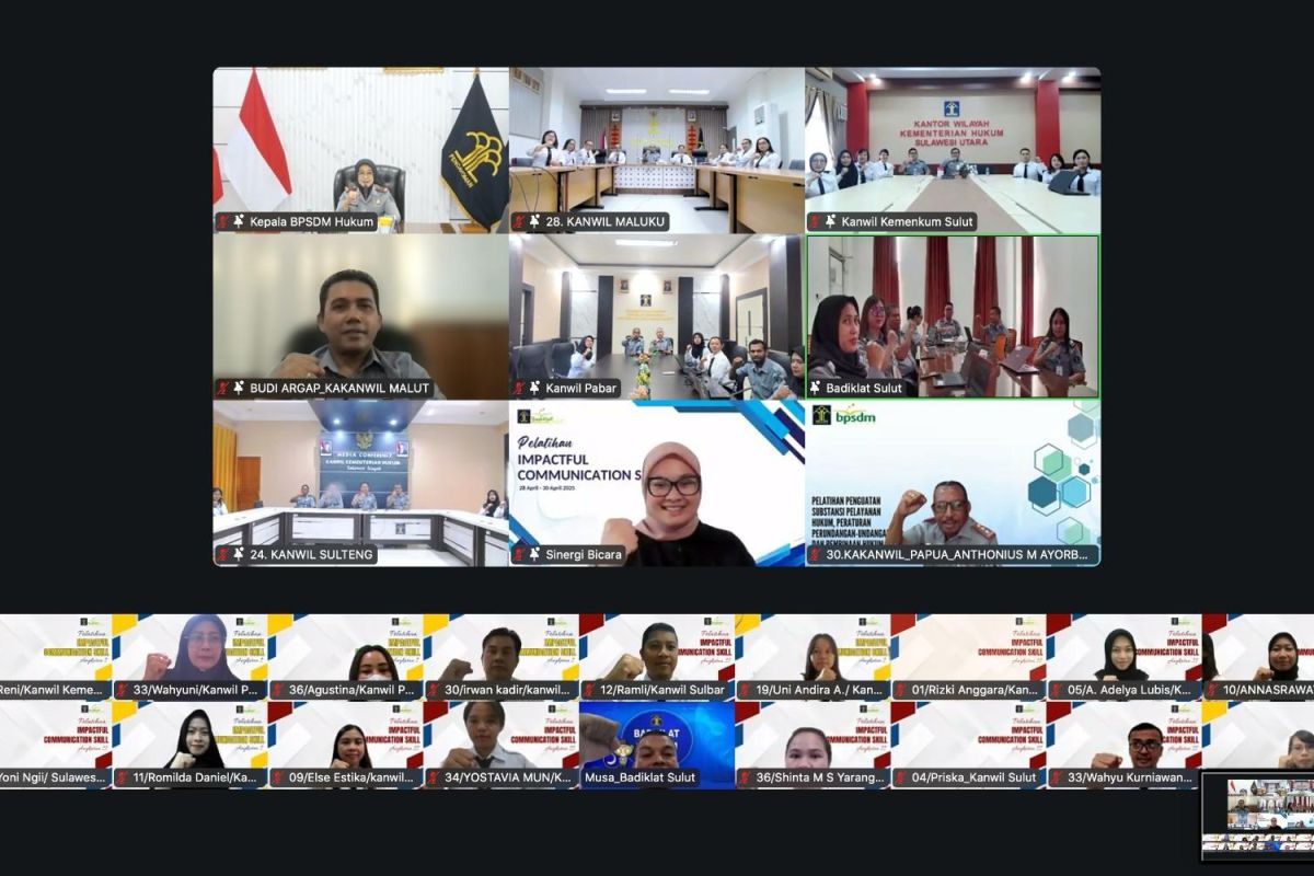 Kemenkum Malut Ikuti Pembukaan Pelatihan Impactfull Communication Skill angkatan I