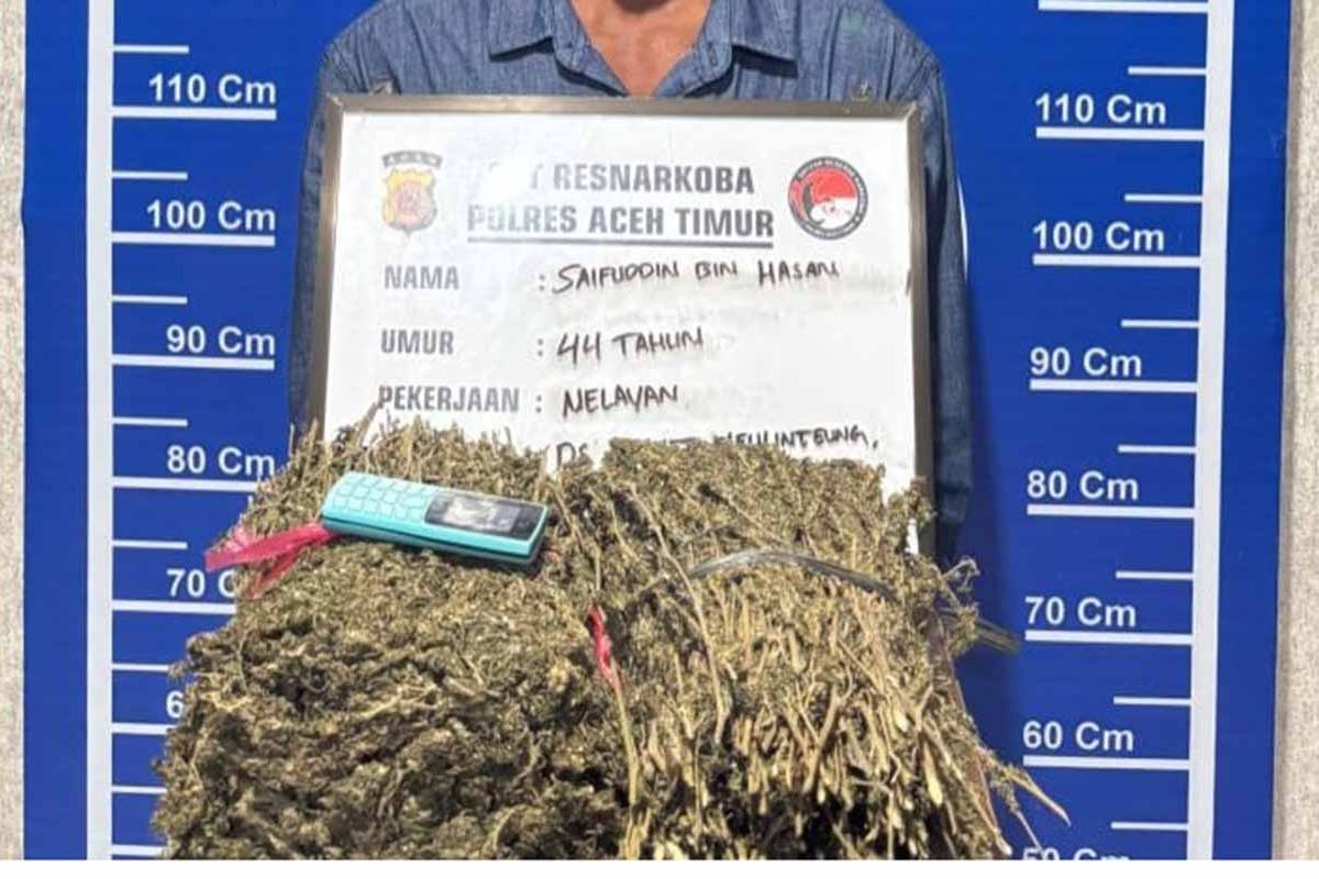 Polres Aceh Timur gagalkan peredaran 1,6 kilogram ganja