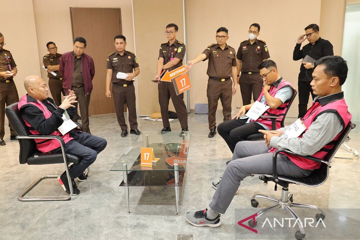 Kejagung gelar rekonstruksi kasus suap "ontslag"-perintangan perkara