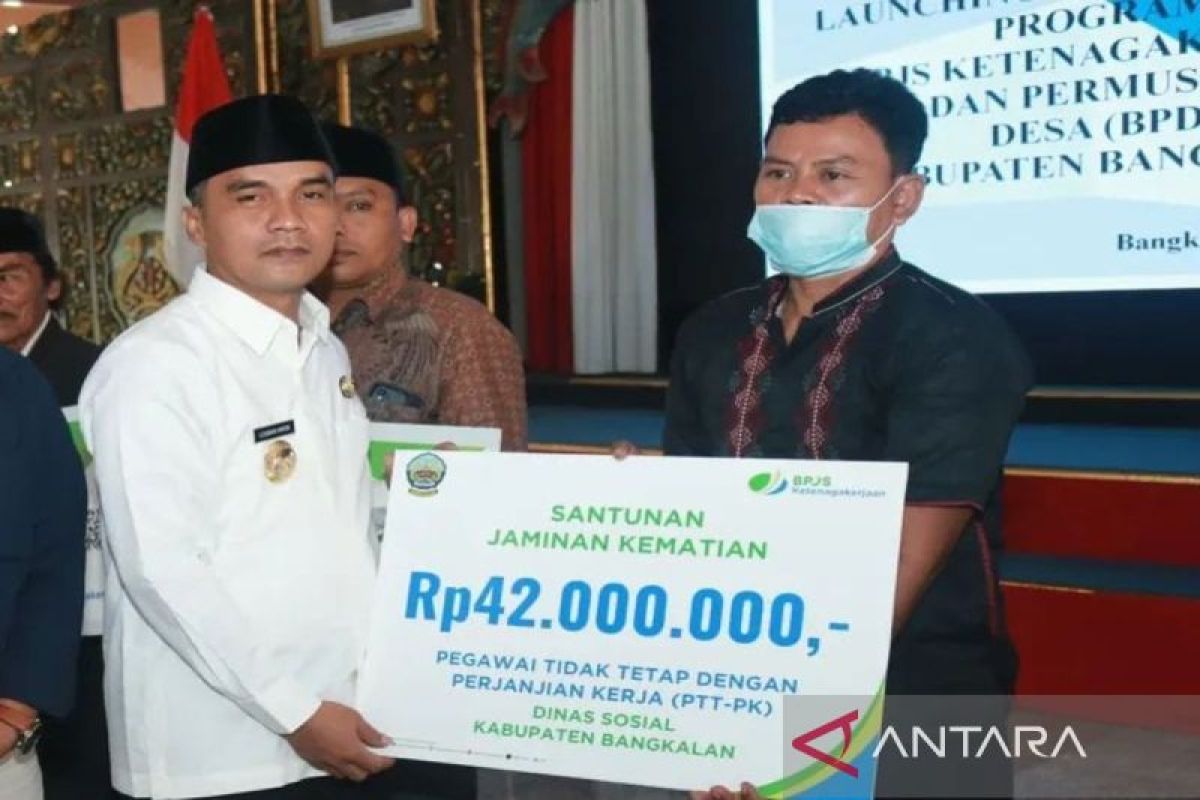 Pemkab Bangkalan berikan perlindungan Jamsostek kepada 1.736 anggota BPD