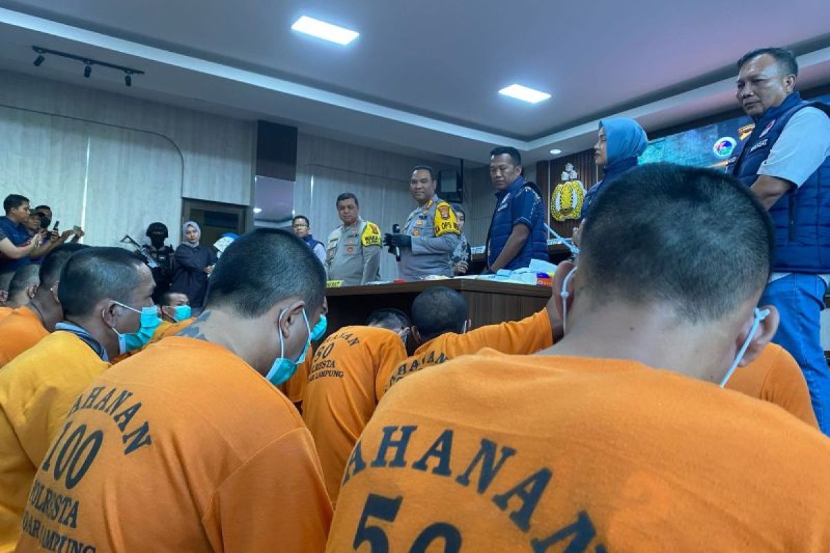 Polresta Bandarlampung ringkus 28 tersangka kasus narkoba selama April 2025