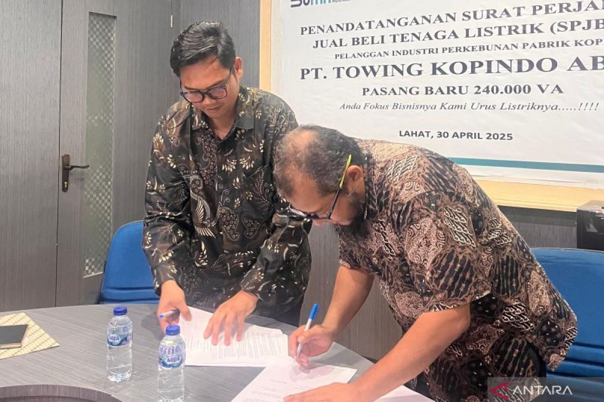PLN UP3 Lahat dukung operasional pabrik biji kopi di Pagaralam