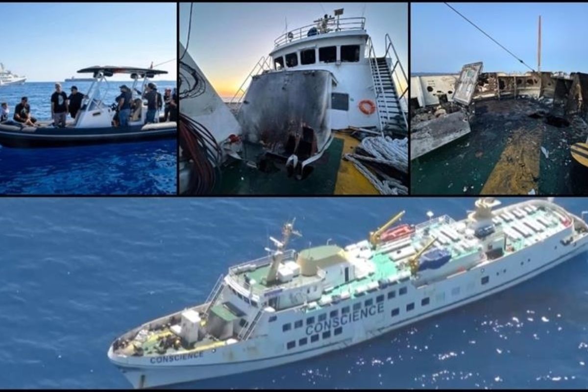 Sebuah kapal bantuan menuju Gaza yang diserang di Malta, tunggu izin sandar