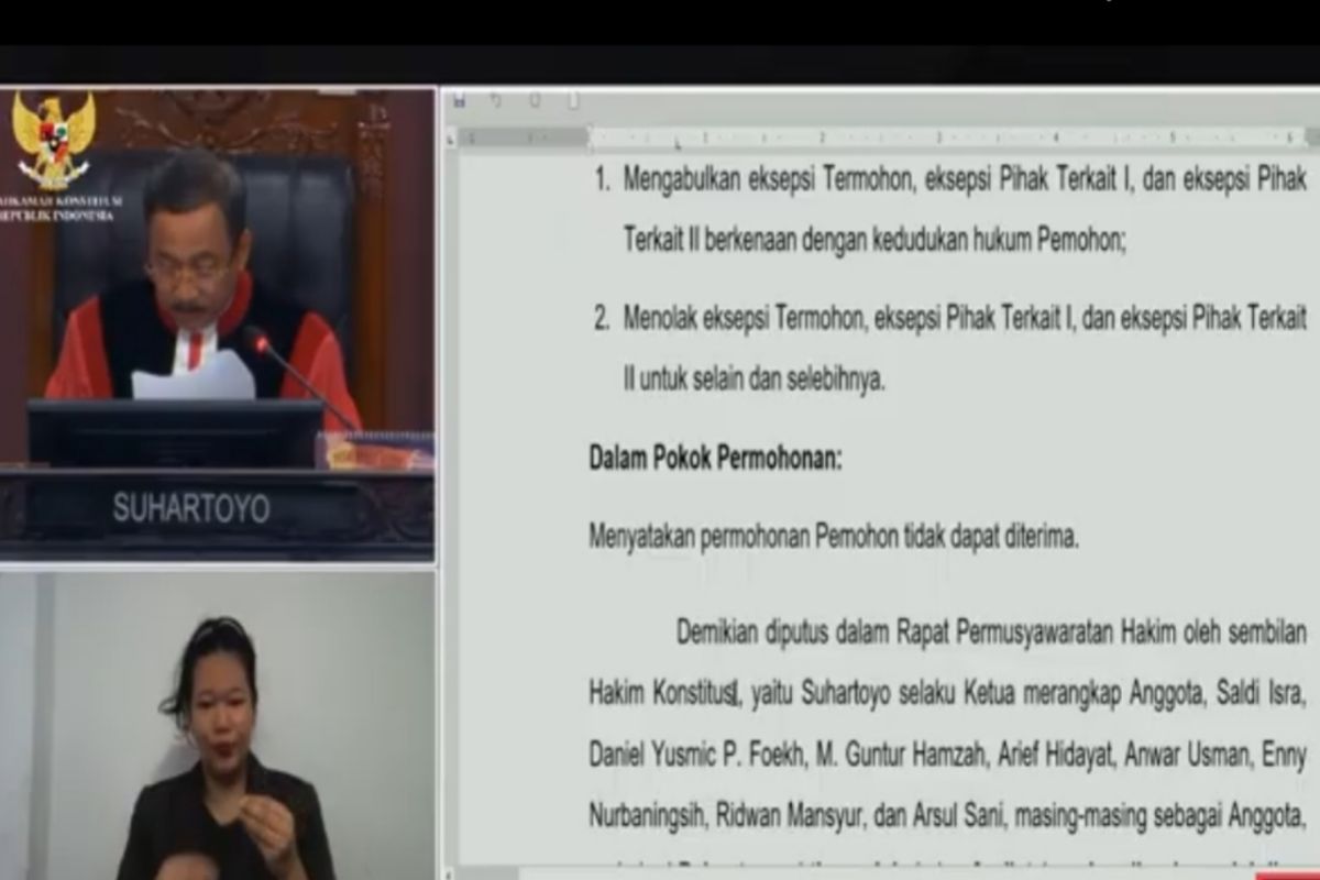MK pertimbangkan Amicus Curae Masyarakat Sipil Siak untuk putuskan PHPU