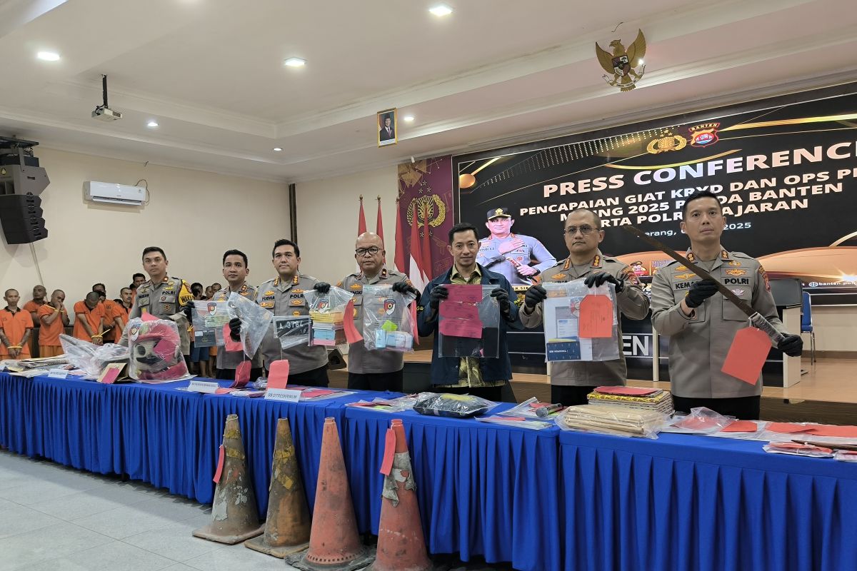 429 orang diamankan Polda Banten, 63 jadi tersangka premanisme