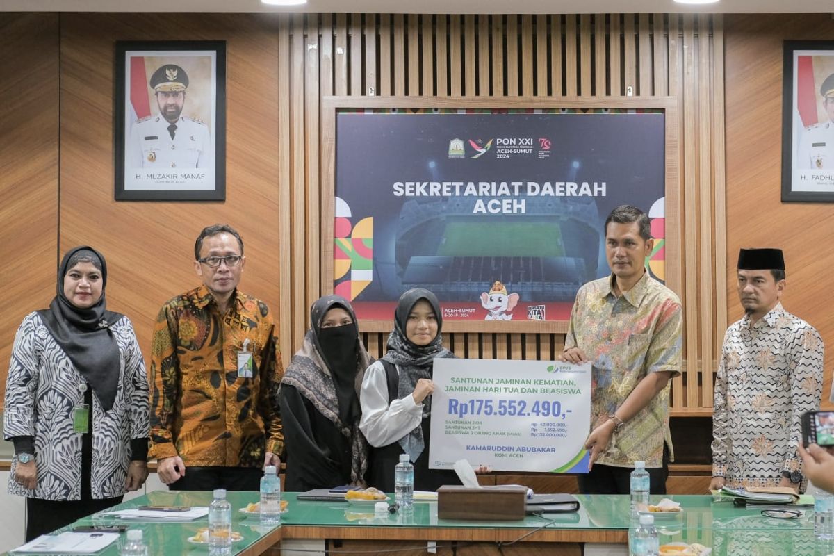 BPJS Ketenagakerjaan beri santunan ke ahli waris Ketua KONI Aceh