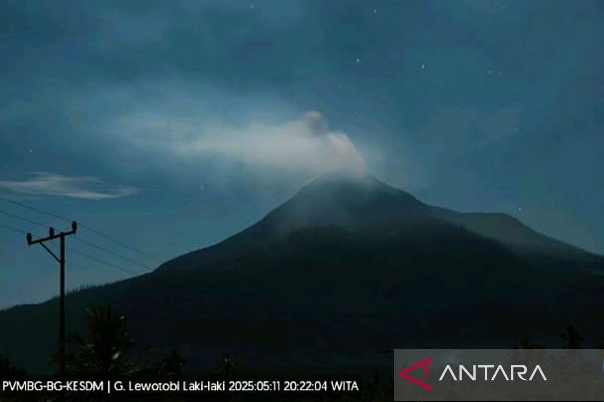 Gunung Lewotobi Laki-laki di Flotim lontarkan abu setinggi 300 meter