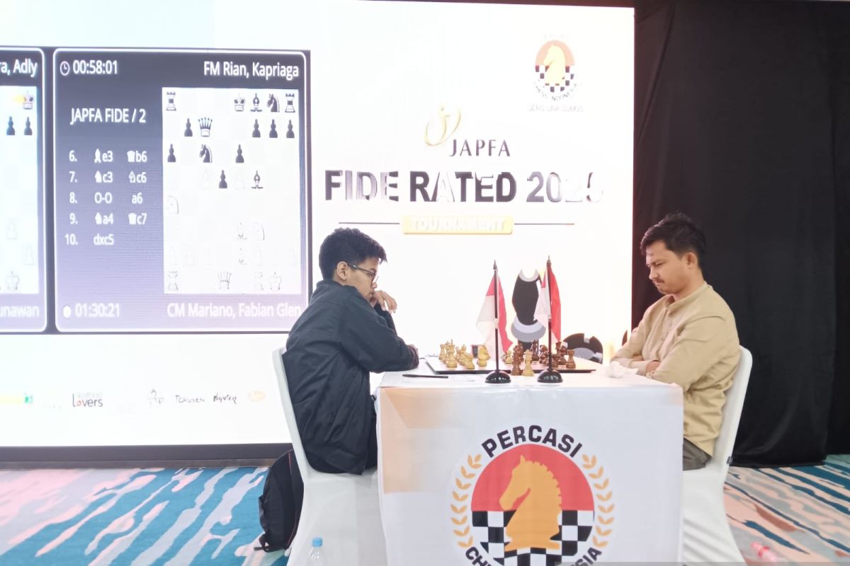 Fabian Glen Mariano segel puncak klasemen sementara JAPFA FIDE Rated