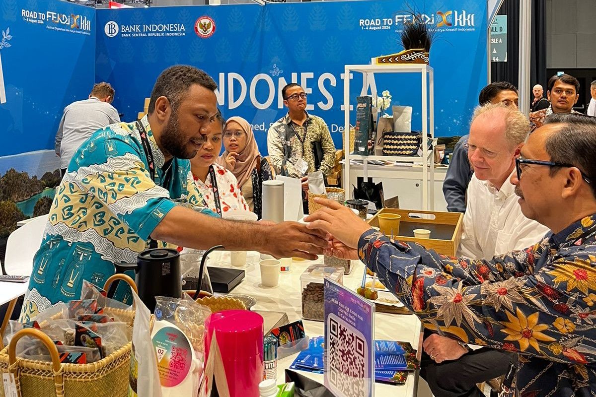 Bank Indonesia tampilkan kopi Papua di World of Coffee Jakarta