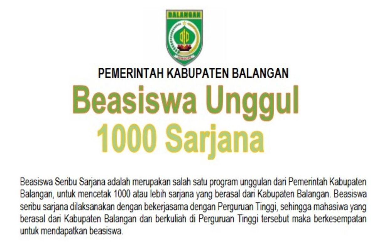 Kerjasama beasiswa Seribu Sarjana, Univsm wujudkan SDM unggul Balangan