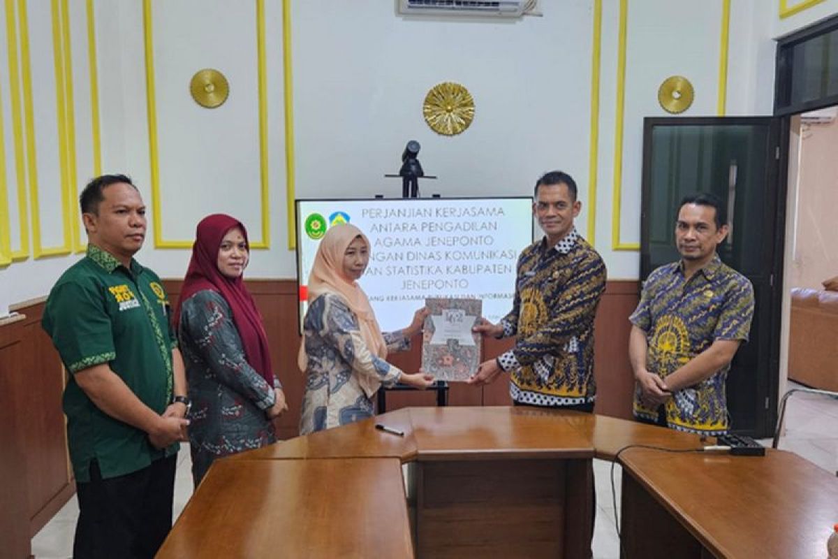 Pemkab dan Pengadilan Agama Jeneponto teken PKS soal publikasi