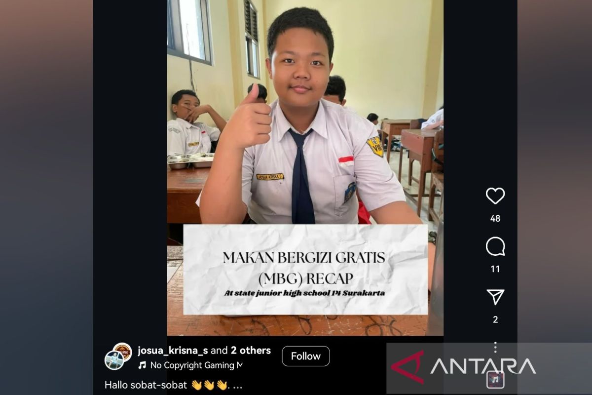 Siswa SMP di Surakarta ulas menu MBG penuh gizi melalui media sosial