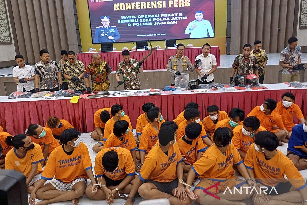 Dua pekan Operasi Pekat Semeru, Polda Jatim ungkap 1.863 kasus premanisme