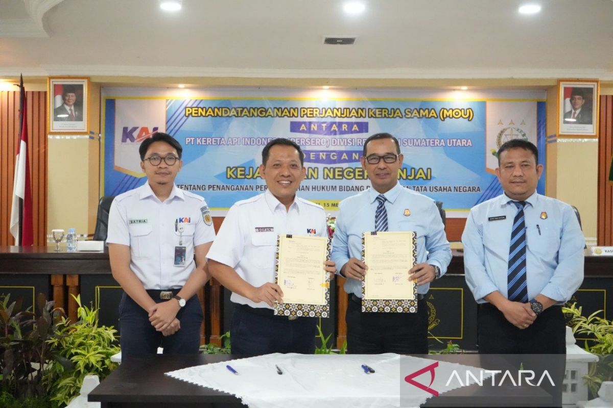 KAI Sumut-Kejari Binjai jalin kerja  sama masalah hukum perdata  dan Tata Usaha Negara