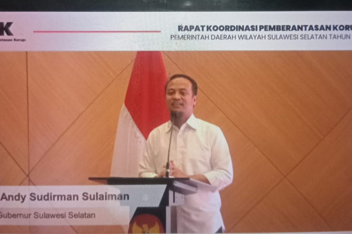 Gubernur Sulsel memaparkan strategi antikorupsi di hadapan KPK