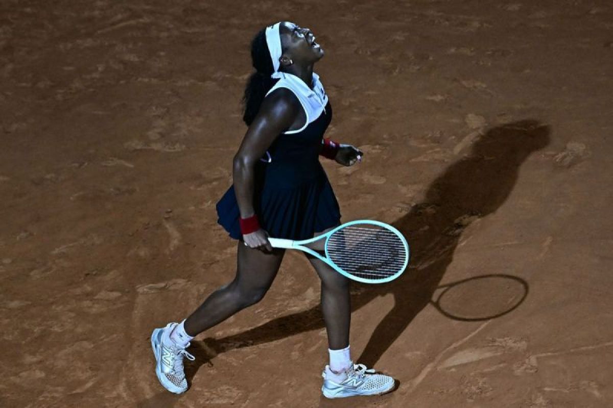 Gauff capai final Roma usai bertarung selama lebih dari tiga jam