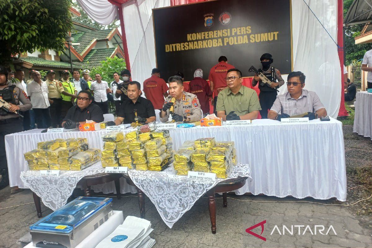 Polda Sumut ungkap sindikat narkoba antarprovinsi, 100 kg sabu disita