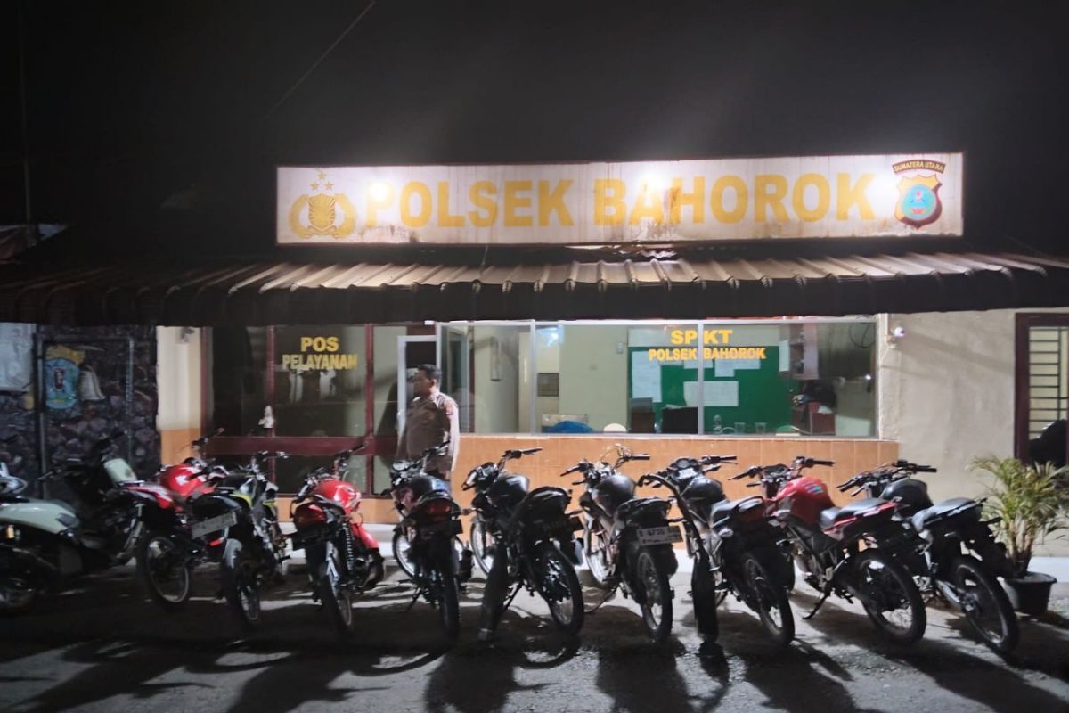 Polsek Bahorok Langkat amankan 40 sepeda motor knalpot blong