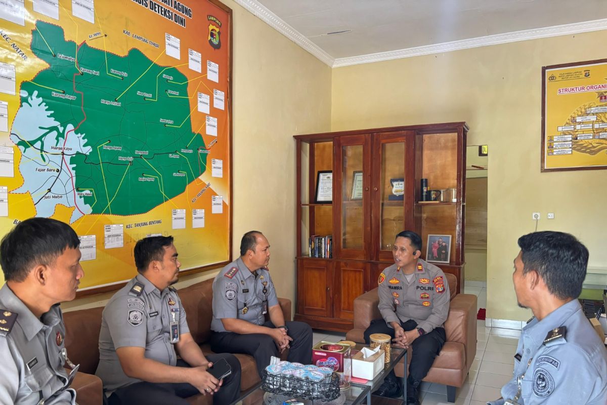 Lapas Narkotika-Polsek Jati Agung tingkatkan koordinasi pencegahan gangguan keamanan