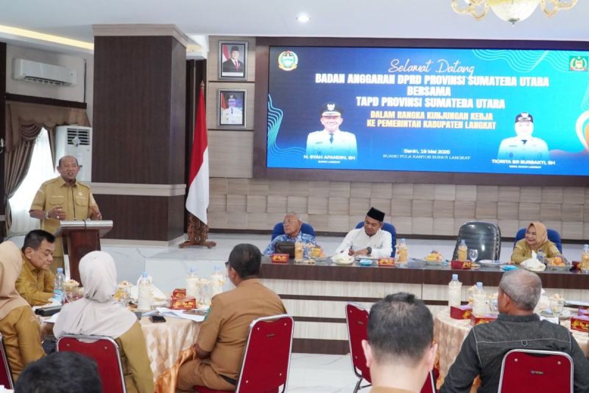 Bupati dan Wakil Bupati Langkat terima kunjungan banggar DPRD dan TAPD Sumut