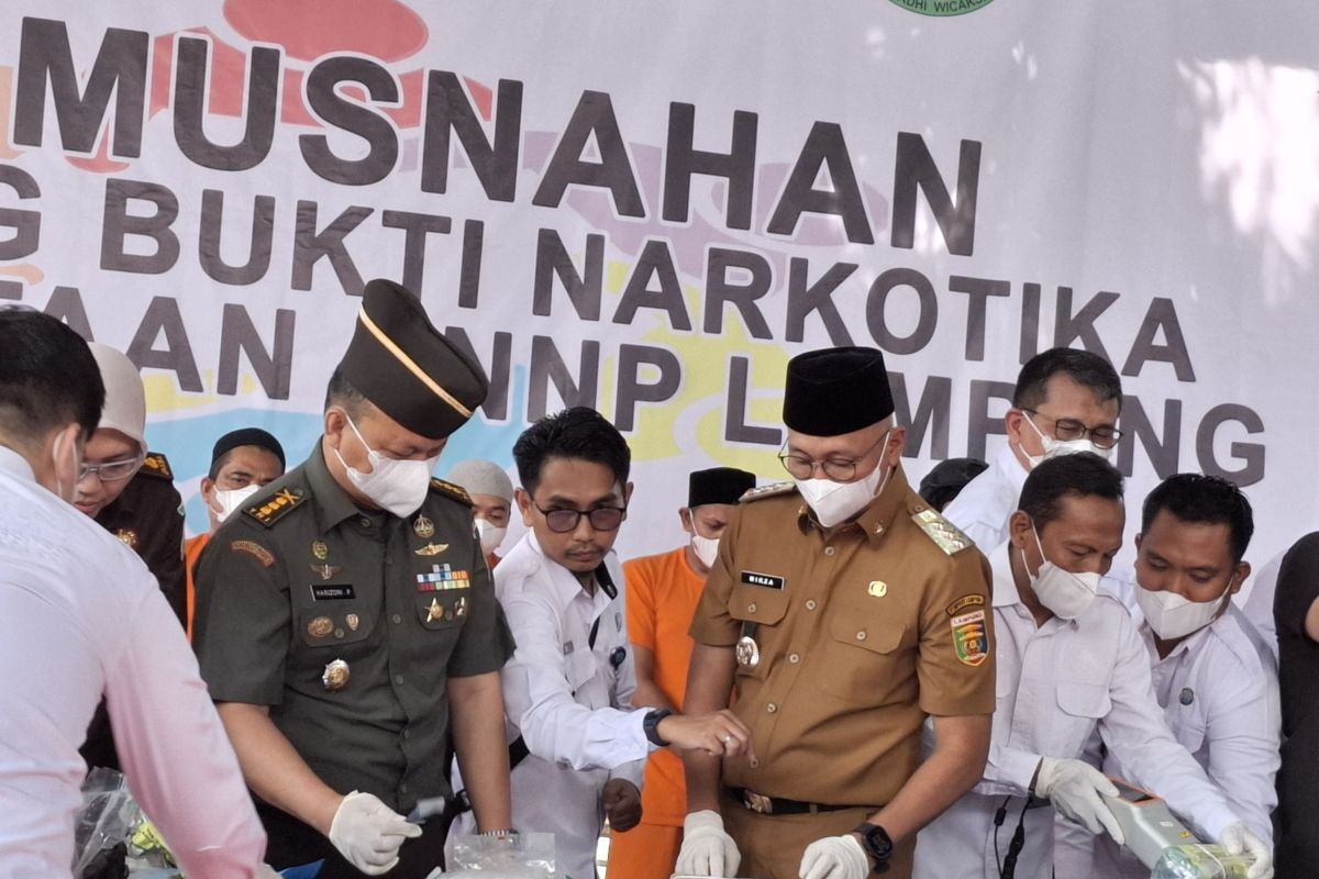 Gubernur Lampung: Pemusnahan sabu 14,9 kg wujud lindungi generasi muda