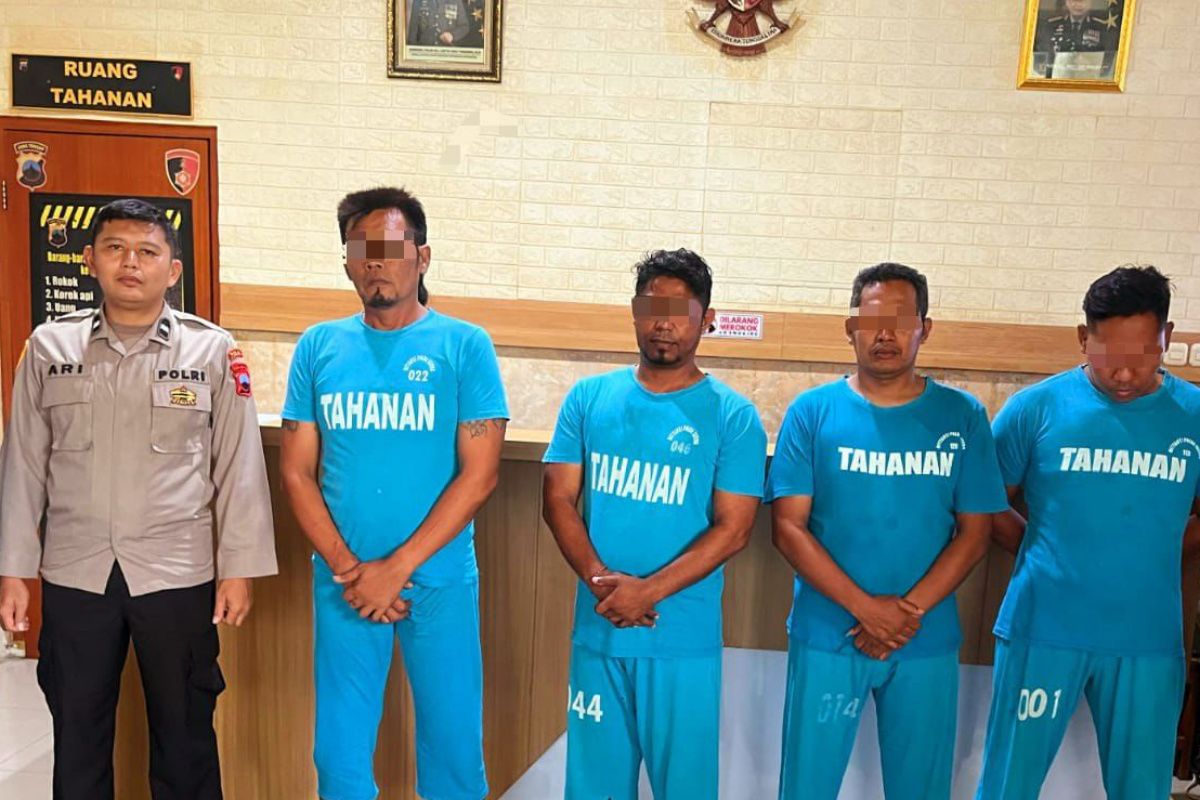 Polisi menangkap 4 oknum anggota ormas pelaku perusakan aset KAI