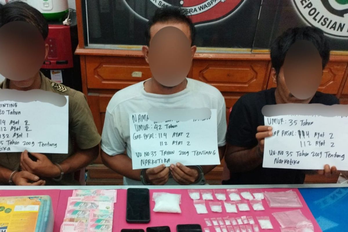 Polres Tebo amankan tiga pelaku pengedar sabu