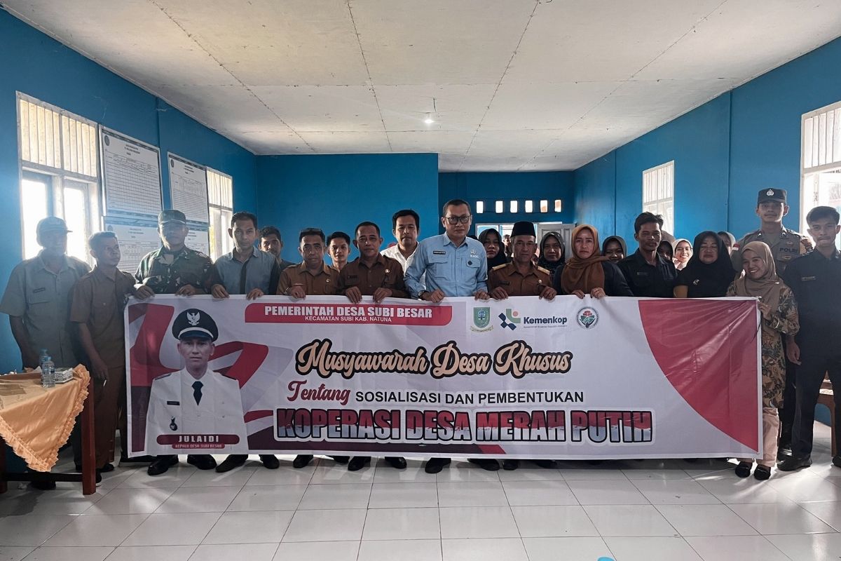 Dua koperasi desa merah putih resmi terbentuk di Natuna