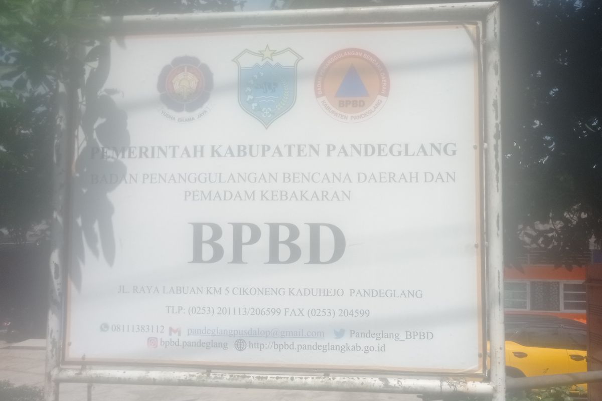 BPBD Pandeglang petakan 19 kecamatan rawan bencana