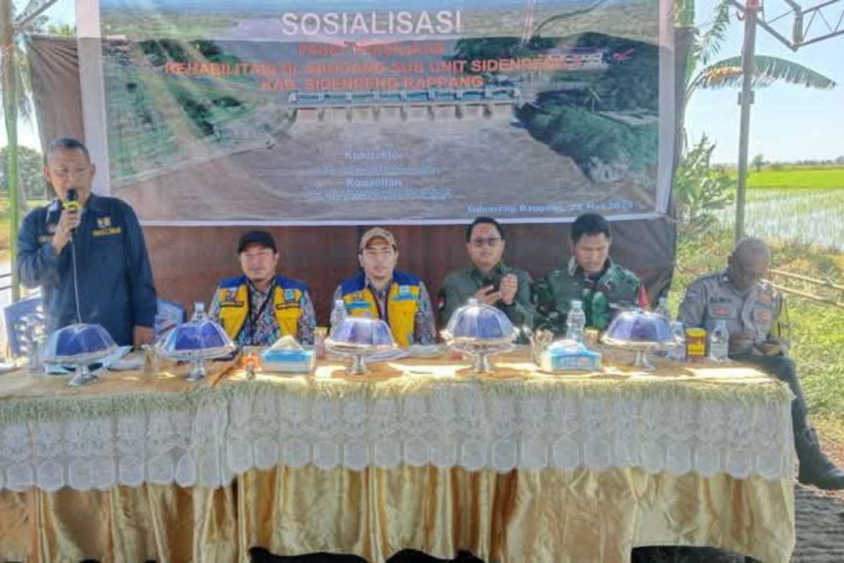 BBWS Pompengan sosialisasi paket rehabilitasi daerah irigasi Saddang di Sidrap
