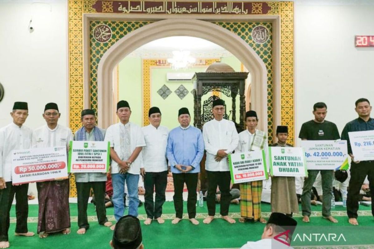 Safari Ramadhan Pemprov Riau di Bengkalis, Serahkan Santunan dan Pererat Silaturahmi