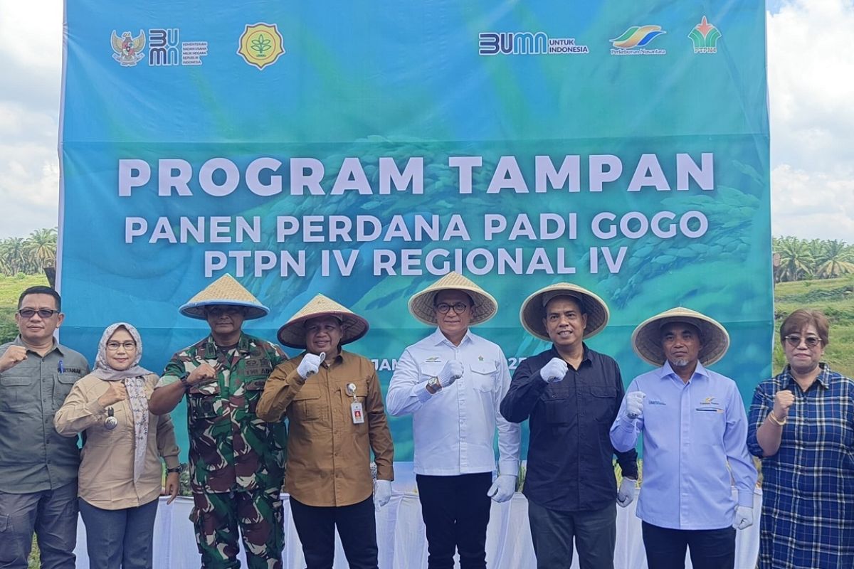 Kementan apresiasi PTPN IV PalmCo bersama RSI panen padi di lahan PSR