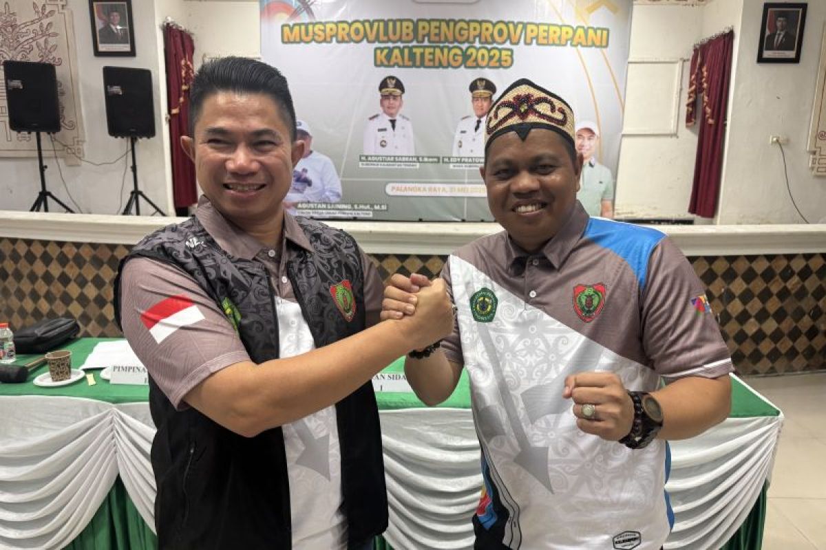 Agustan Saining pimpin Perpani Kalteng periode 2023--2027