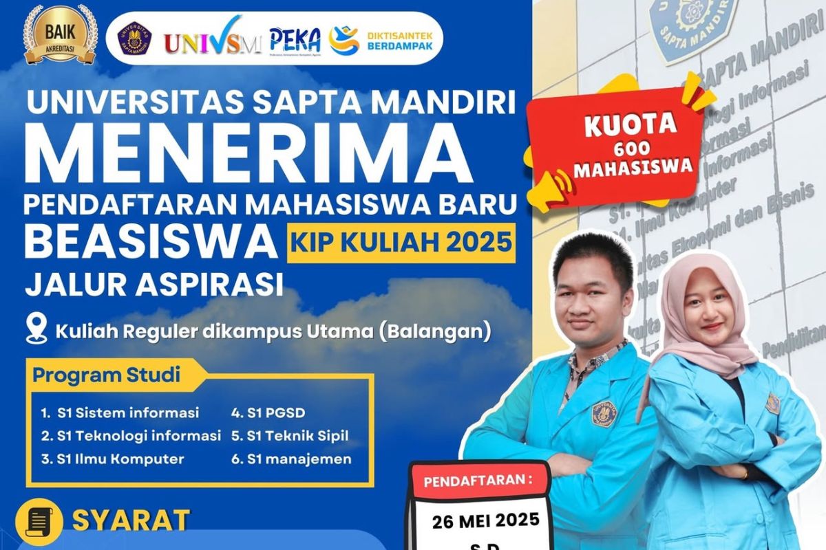UNIVSM Balangan buka pendaftaran beasiswa KIP via jalur aspirasi pada 2025