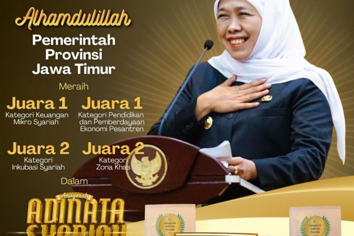 Jatim borong 10 penghargaan dari 12 kategori pada Anugerah Adinata Syariah 2025
